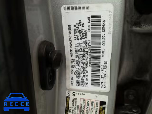 2008 TOYOTA COROLLA CE 1NXBR30E68Z975744 image 9