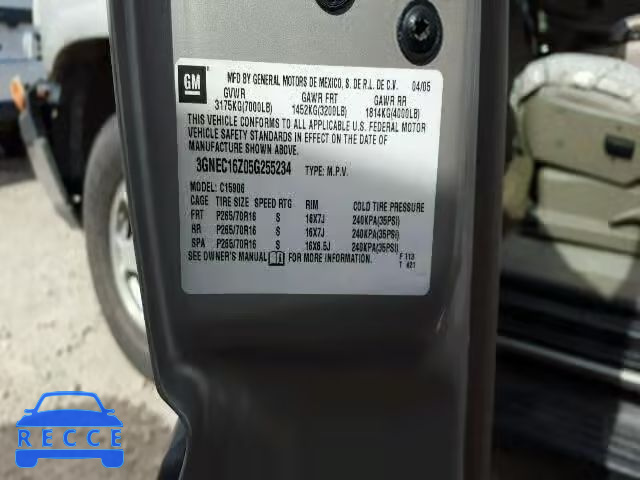 2005 CHEVROLET C1500 SUBU 3GNEC16Z05G255234 image 9