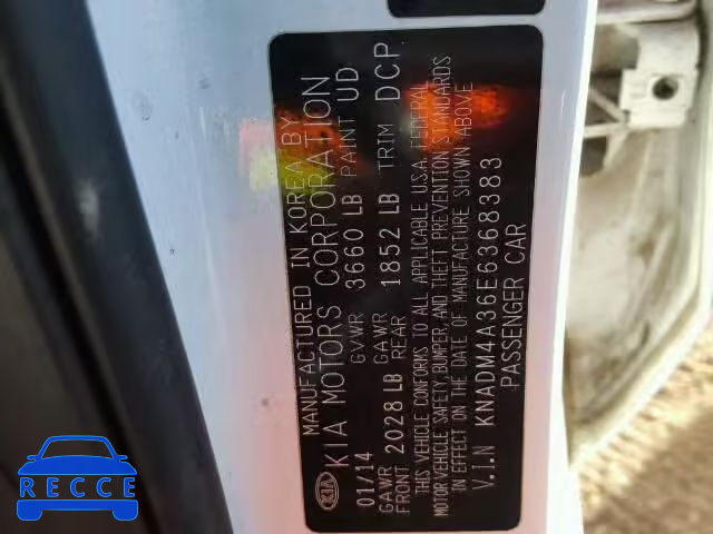 2014 KIA RIO LX KNADM4A36E6368383 image 9