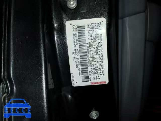 2001 TOYOTA CAMRY CE/L JT2BG22K310600276 image 9
