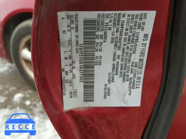 2001 FORD TAURUS SES 1FAFP55UX1G277302 image 9