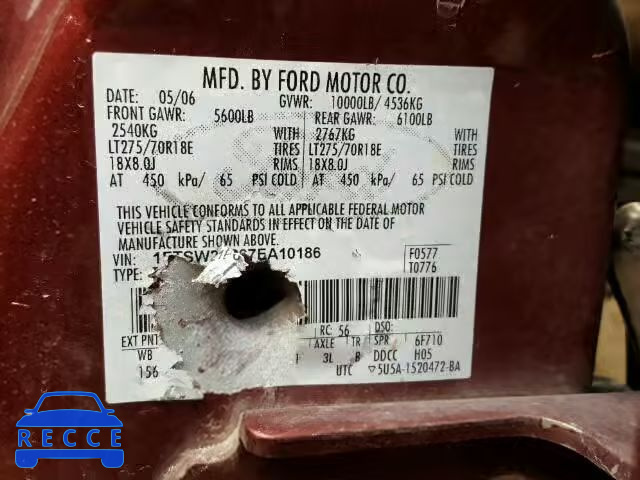 2007 FORD F250 SUPER 1FTSW21P67EA10186 image 9