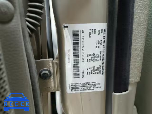 2005 VOLVO XC70 YV1SZ592551193953 image 9