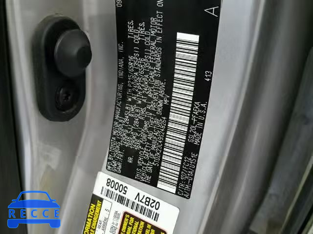 2009 TOYOTA SIENNA CE/ 5TDZK23C49S248264 image 9