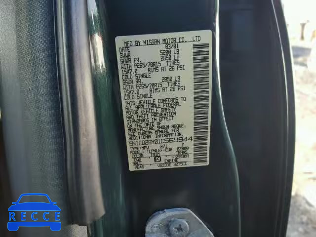 2001 NISSAN XTERRA XE/ 5N1ED28Y01C569944 image 9