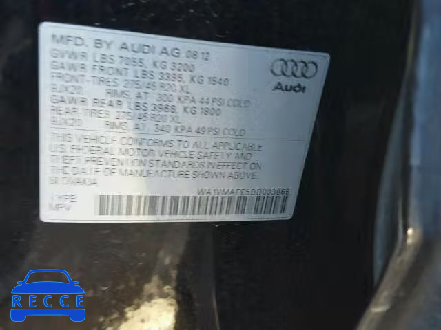 2013 AUDI Q7 PRESTIG WA1VMAFE5DD003066 зображення 9