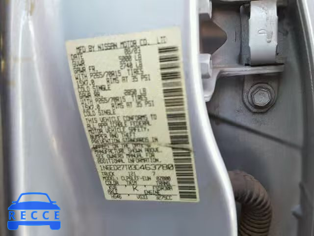 2003 NISSAN FRONTIER X 1N6ED27T03C463780 image 9