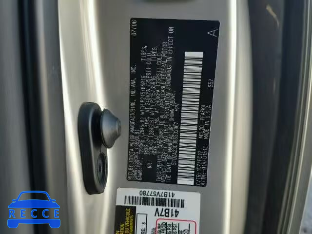 2006 TOYOTA SIENNA CE/ 5TDZA23C36S532967 image 9