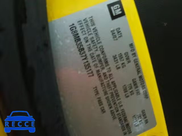 2007 SATURN SKY 1G8MB35B37Y135177 зображення 9
