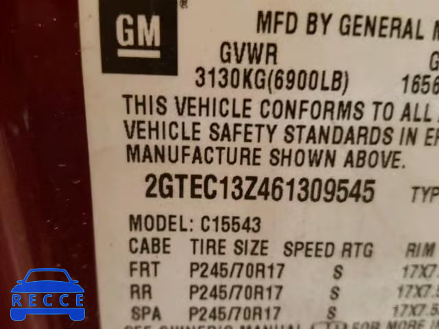 2006 GMC SIERRA C15 2GTEC13Z461309545 image 9