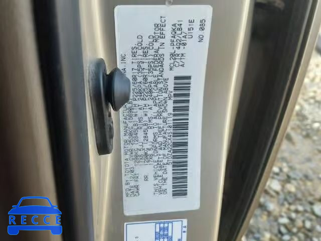 2004 TOYOTA SIENNA XLE 5TDZA22CX4S101119 image 9