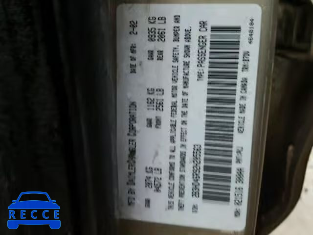 2002 DODGE INTREPID S 2B3HD46R92H205563 image 9