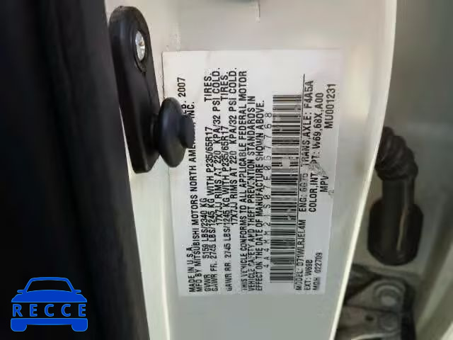 2007 MITSUBISHI ENDEAVOR L 4A4MM21S07E067768 зображення 9