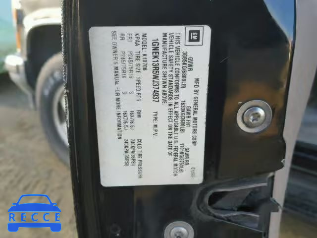 1998 CHEVROLET TAHOE K150 1GNEK13R5WJ374937 image 9