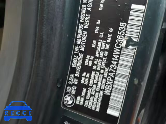 2004 BMW X3 2.5 WBXPA73414WC36538 Bild 9