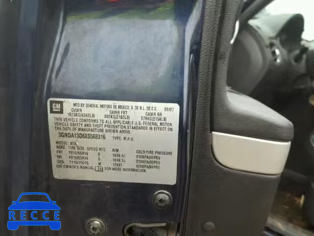 2008 CHEVROLET HHR LS 3GNDA13D68S568316 image 9