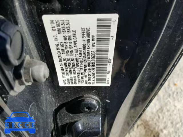 2004 HONDA ELEMENT LX 5J6YH28304L006353 image 9