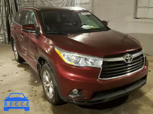 2014 TOYOTA HIGHLANDER 5TDJKRFH4ES059752 зображення 0