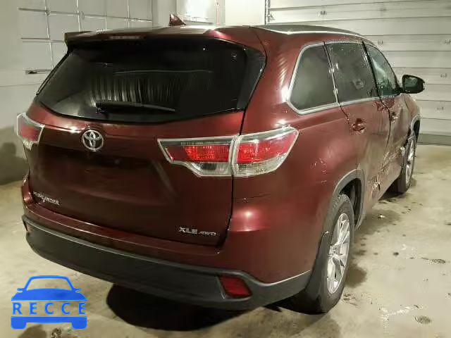 2014 TOYOTA HIGHLANDER 5TDJKRFH4ES059752 зображення 3