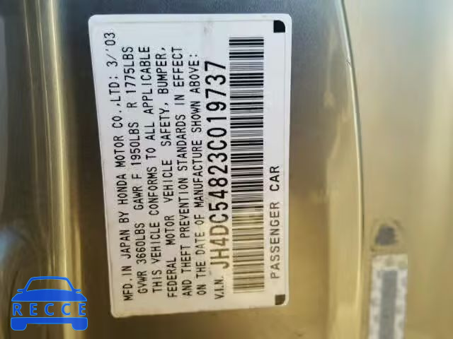 2003 ACURA RSX JH4DC54823C019737 image 9