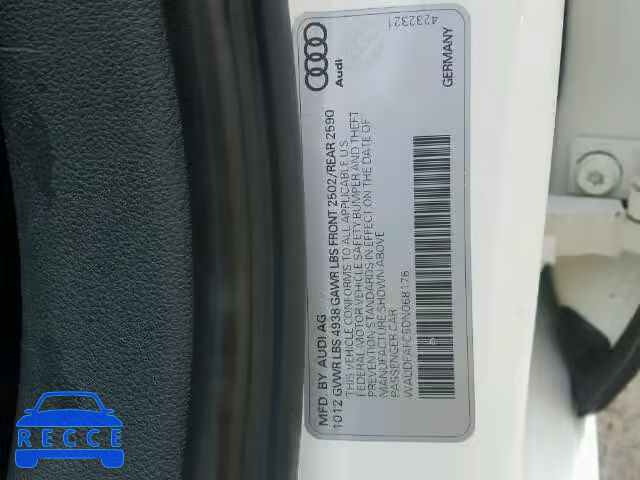 2013 AUDI A6 PREMIUM WAUDFAFC5DN068176 зображення 9