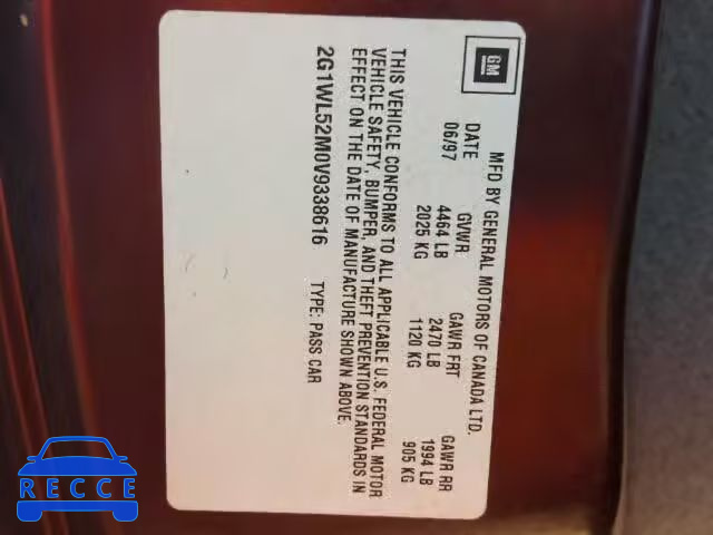 1997 CHEVROLET LUMINA/LS 2G1WL52M0V9338616 image 9