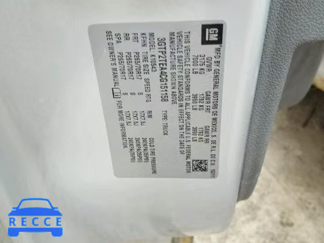 2012 GMC SIERRA K15 3GTP2TEA4CG151158 image 9