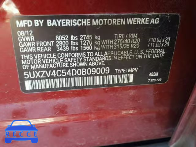 2013 BMW X5 XDRIVE3 5UXZV4C54D0B09009 image 9