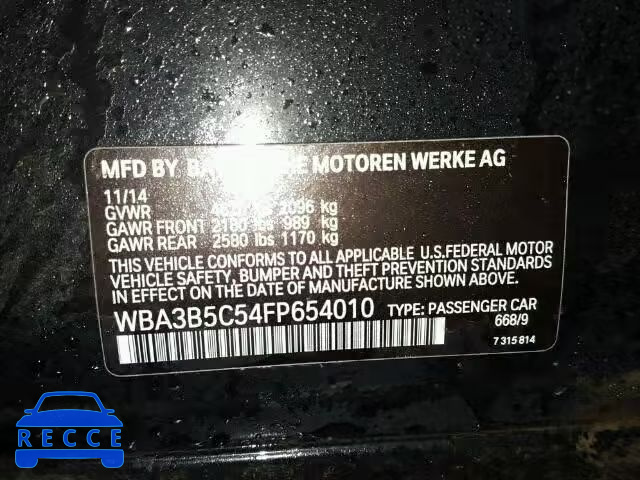 2015 BMW 328XI SULE WBA3B5C54FP654010 Bild 9