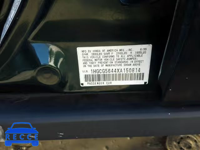 1999 HONDA ACCORD LX 1HGCG5644XA150814 image 9