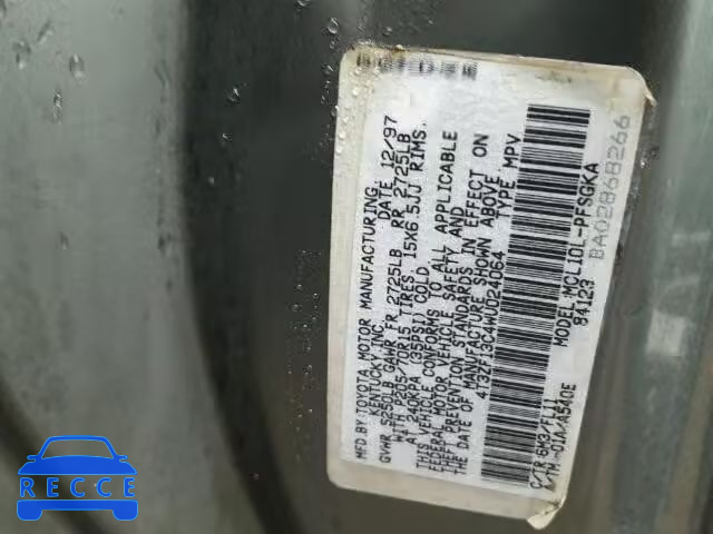 1998 TOYOTA SIENNA LE/ 4T3ZF13C4WU024064 image 9