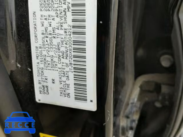 2003 LEXUS GX 470 JTJBT20X830004212 image 9