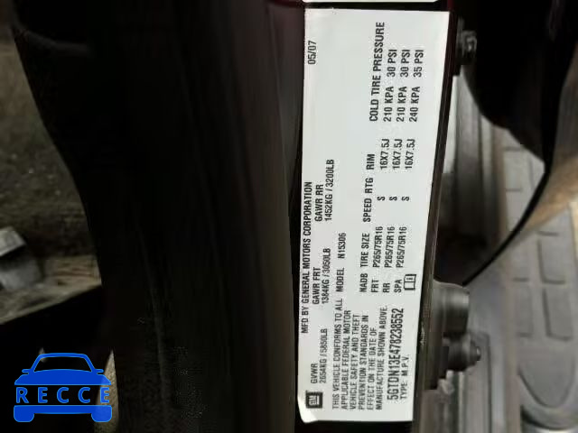 2007 HUMMER H3 SUV 5GTDN13E478238552 image 9