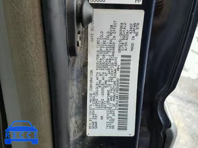 2003 TOYOTA 4RUNNER SR JTEBU14R138004040 image 9