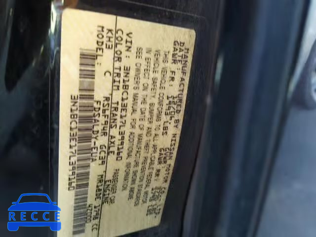 2007 NISSAN VERSA S/SL 3N1BC13E17L399160 image 9