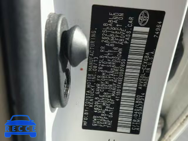 2014 TOYOTA CAMRY HYBR 4T1BD1FK6EU097650 image 9