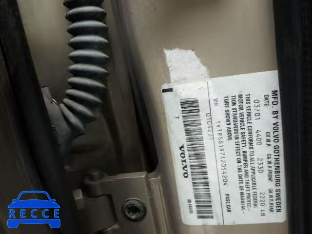 2001 VOLVO S60 YV1RS61R712054204 image 9