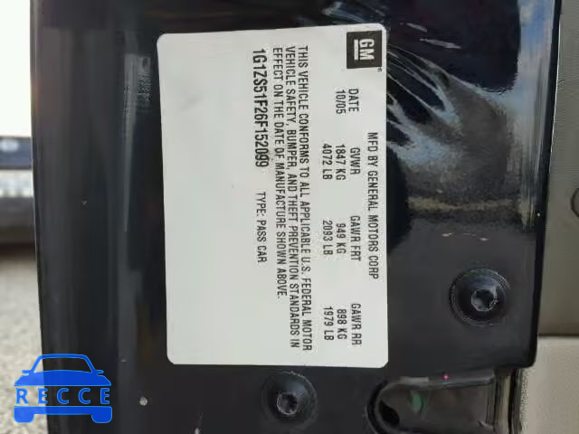 2006 CHEVROLET MALIBU LS 1G1ZS51F26F152099 image 9