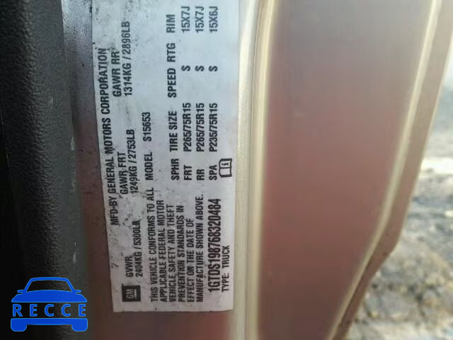 2006 GMC CANYON 1GTDS198768320484 image 9