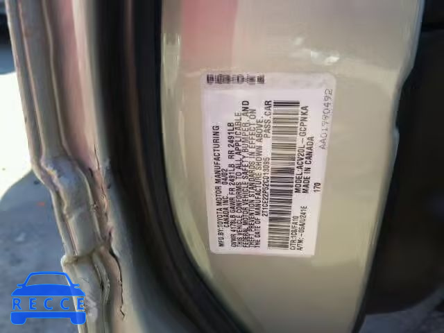 2002 TOYOTA CAMRY SOLA 2T1CE22P52C013095 image 9