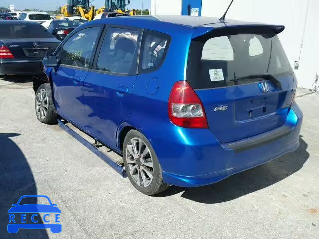 2007 HONDA FIT SPORT JHMGD38687S007451 image 2