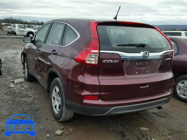 2015 HONDA CR-V LX 5J6RM4H38FL054116 image 2