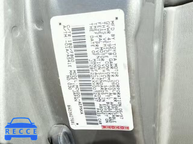 1997 TOYOTA CAMRY LE/X JT2BF22KXV0072437 image 9