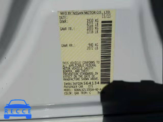 2013 NISSAN ALTIMA 2.5 1N4AL3AP1DN564134 image 9