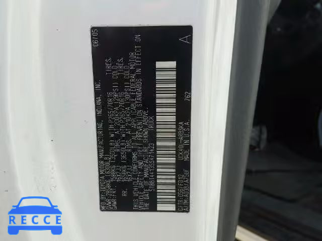 2005 TOYOTA TUNDRA ACC 5TBBT44135S471423 image 9