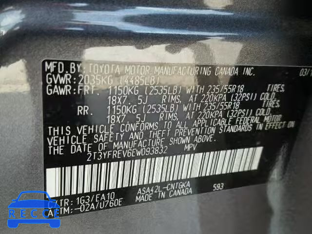 2014 TOYOTA RAV4 LIMIT 2T3YFREV6EW093832 image 9