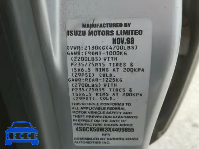 1999 HONDA PASSPORT E 4S6CK58W3X4409855 image 9