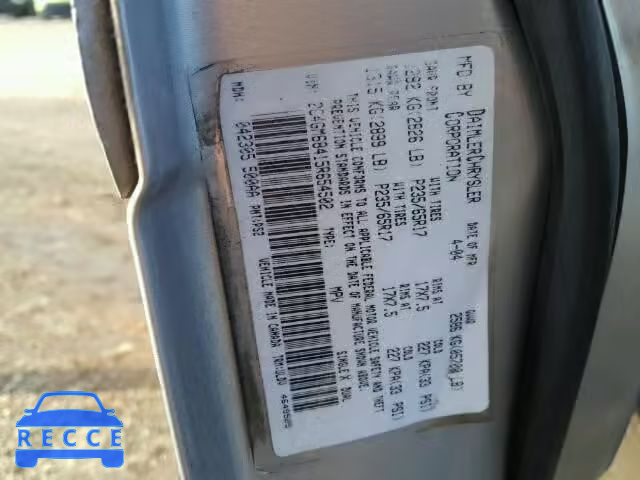 2005 CHRYSLER PACIFICA T 2C4GM68415R654502 image 9