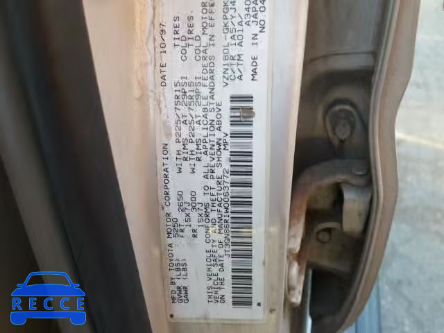1998 TOYOTA 4RUNNER SR JT3GN86R1W0063772 image 9