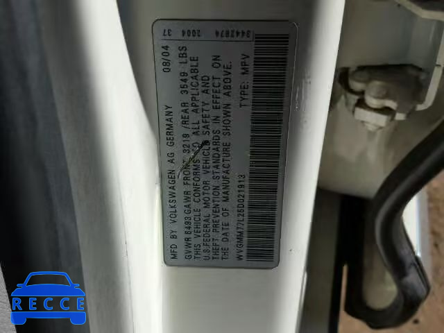2005 VOLKSWAGEN TOUAREG 4. WVGMM77L25D021913 зображення 9